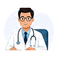 Doctor consultation and health advice icon